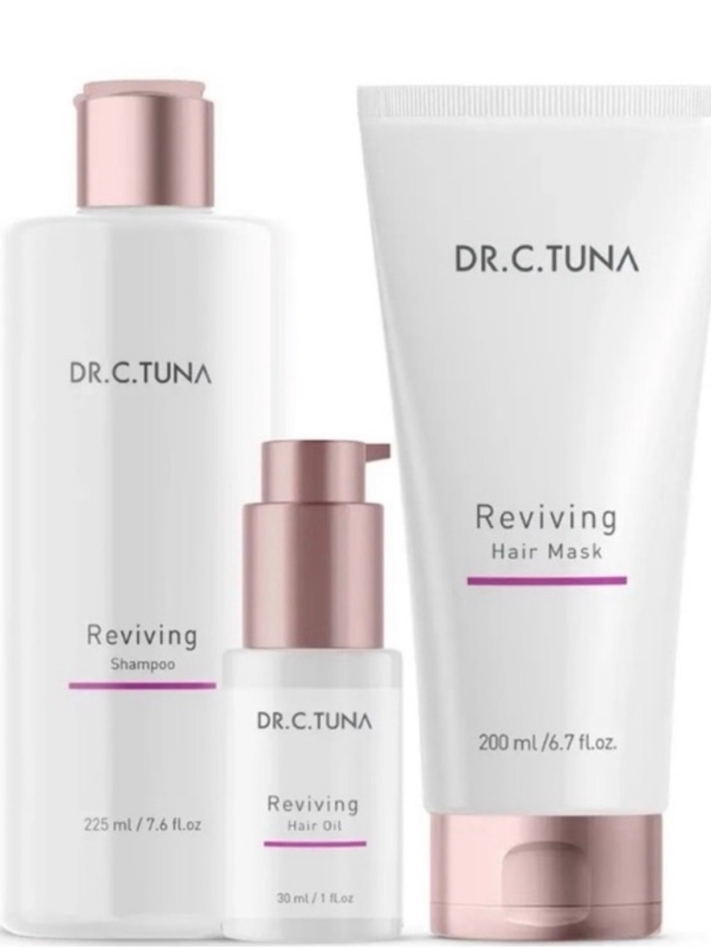 Farmasi Reviving Hair Trio in White and Rose Gold